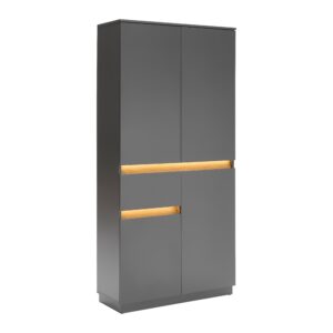 wohnli-moebel-suche-001803081502 Wohnli Möbelsuche - Vitrine Samu Anthrazit/Eichefarben