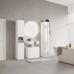 Waschbeckenunterschrank Basix Weiß ca. 60x55x33cm Holzwerkstoff Mömax Möbel > Schränke > Badezimmerschränke > Waschbeckenunterschränke Weiß