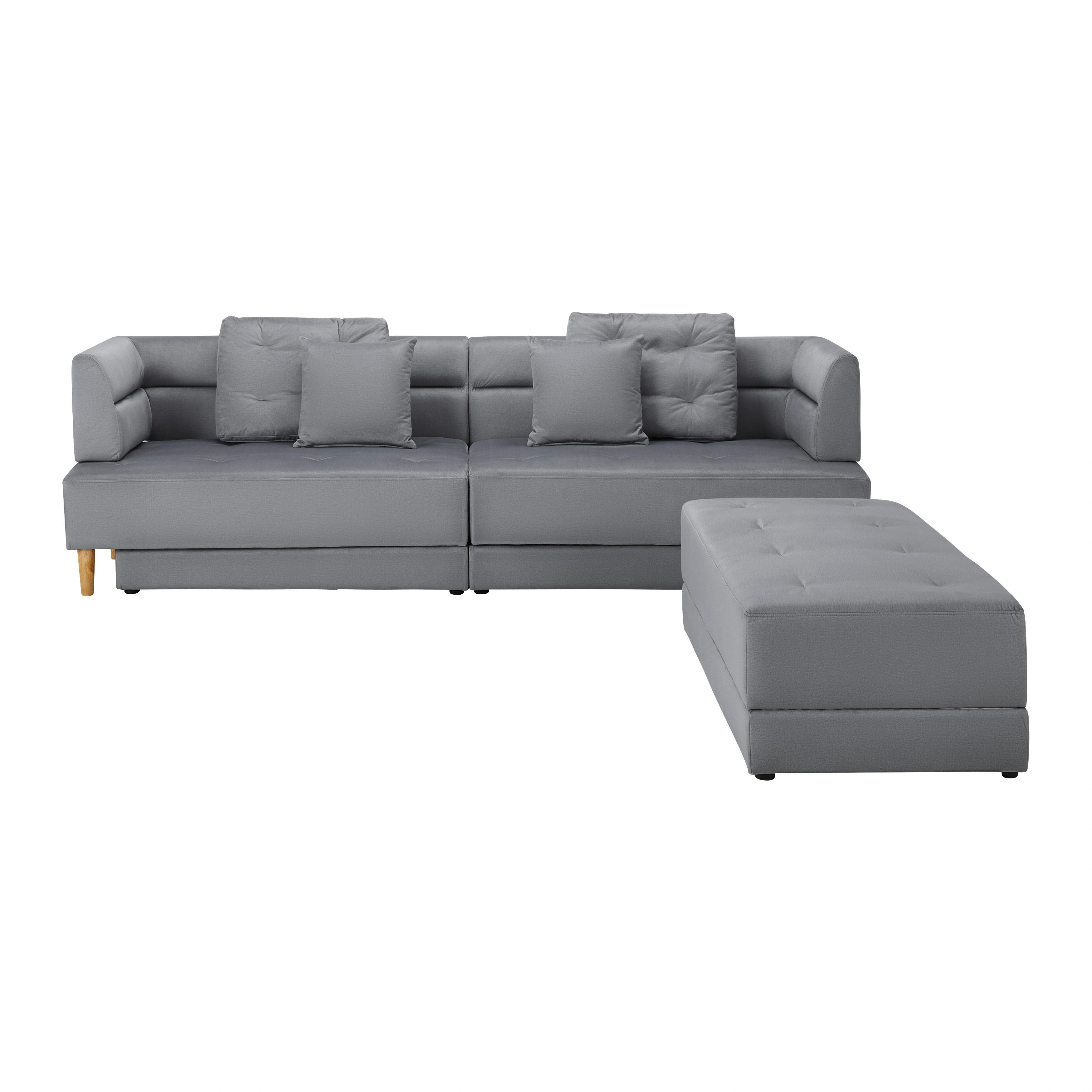 wohnli-moebel-suche-001808000601 Wohnli Möbelsuche - Wohnlandschaft Eliza Hellgrau Samt