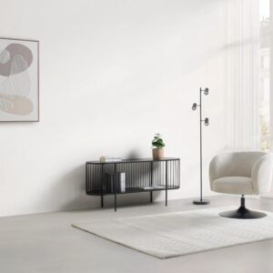 Lowboard Tiago Schwarz Metall Mömax Möbel > TV-Möbel Schwarz