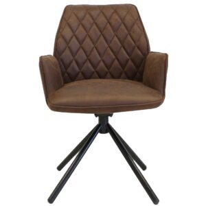 Armlehnstuhl Donny ca. 58x92 cm Braun Textil MID.YOU Wohnzimmermöbel Braun