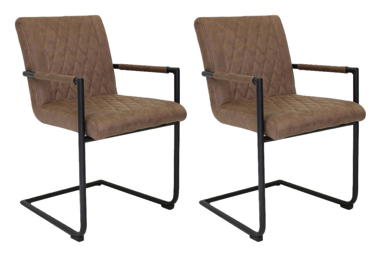 Wohnli Möbelsuche - Armlehnstuhl-Set Damian ca. 52x88 cm 2er-Set Taupe