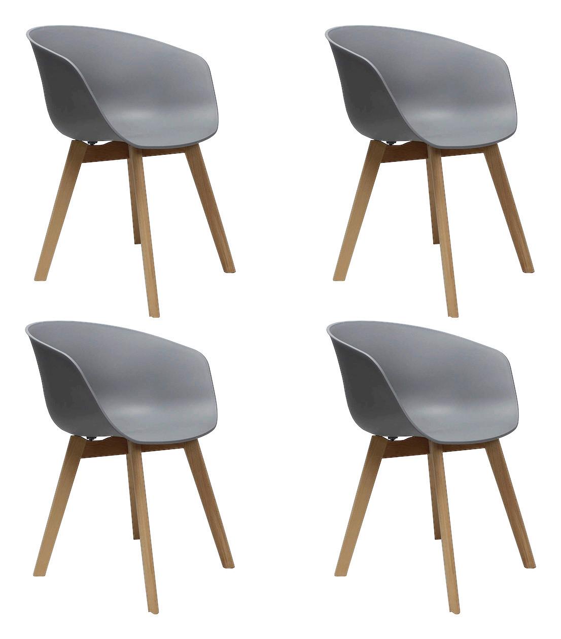 wohnli-moebel-suche-001821002201 Wohnli Möbelsuche - Armlehnstuhl-Set Noan Grau 4er-Set
