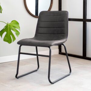 STUHL-SET MILAN Metall, Kunststoff, Textil MID.YOU Wohnzimmermöbel Anthrazit