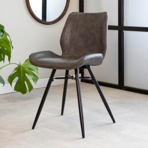 Stuhl-Set Barron 4er-Set ca. 47x82 cm Anthrazit Metall, Textil MID.YOU Möbel > Stühle > Stuhl-Sets > Esszimmerstühle Sets Anthrazit