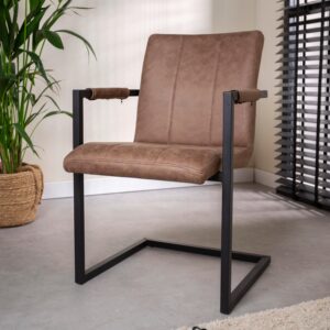 Armlehnstuhl-Set Brandon 2er- Set ca. 54x85 cm Taupe Metall, Textil MID.YOU Möbel > Stühle > Stuhl-Sets > Esszimmerstühle Sets Taupe