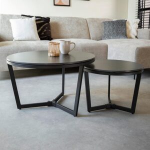 COUCHTISCH IVAN Metall, Stein MID.YOU Wohnzimmermöbel Schwarz