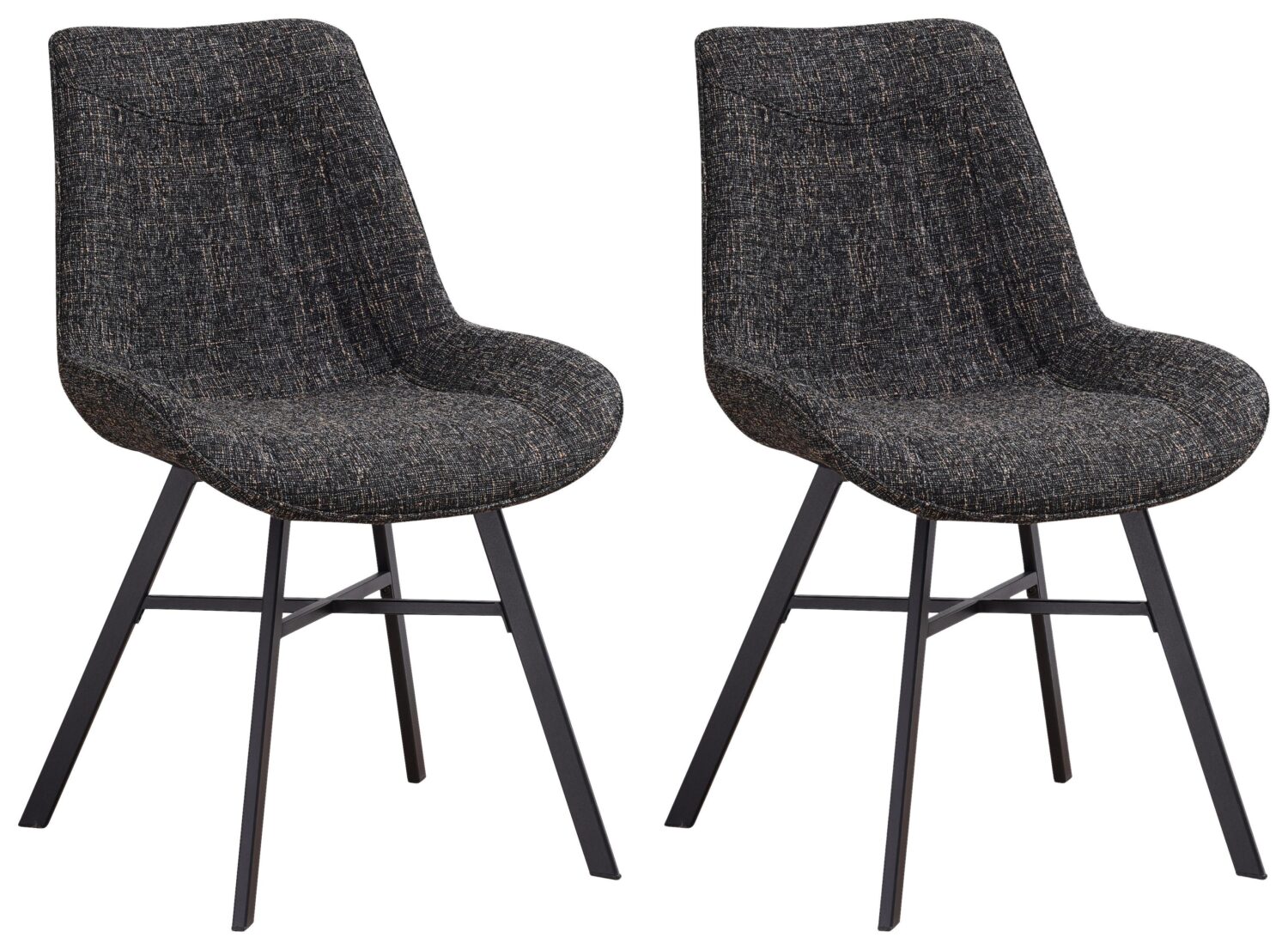 Wohnli Möbelsuche - Stuhl-Set Samuel ca. 53x87 cm 2er-Set Schwarz