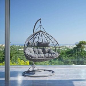 wohnli-moebel-suche-001822002002 Wohnli Möbelsuche - Hängesessel Enea Grau Metall/Kunststoff/Outdoorstoff