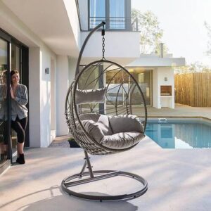 wohnli-moebel-suche-001822002401 Wohnli Möbelsuche - Hängesessel Romea Grau Metall/Kunststoff/Textil