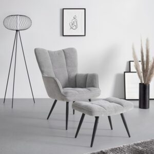 Sessel Alex Grau Metall, Textil Based Möbel > Sessel > Polstersessel Grau