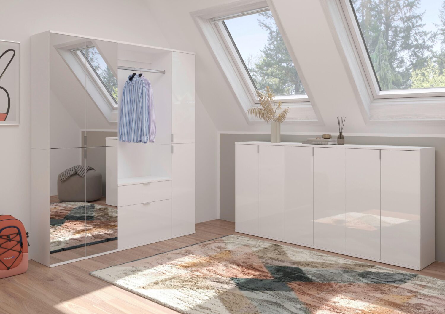 Kommode Projekt X ca. 61x99 cm Weiß Metall MID.YOU Möbel > Kommoden & Schubladenschränke > Kommoden Weiß