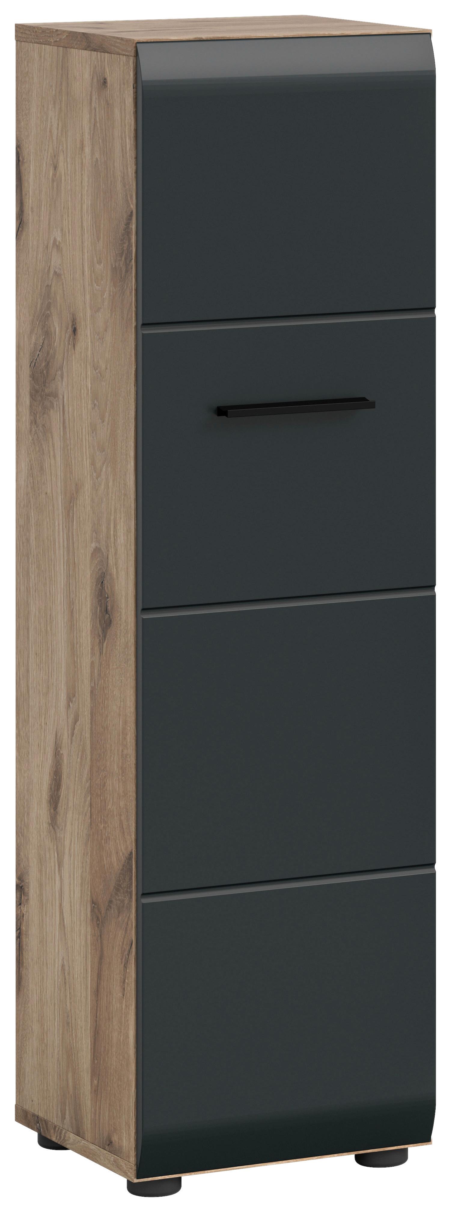 wohnli-moebel-suche-001849005079 Wohnli Möbelsuche - Midischrank Ice Schwarz/Eiche dunkel