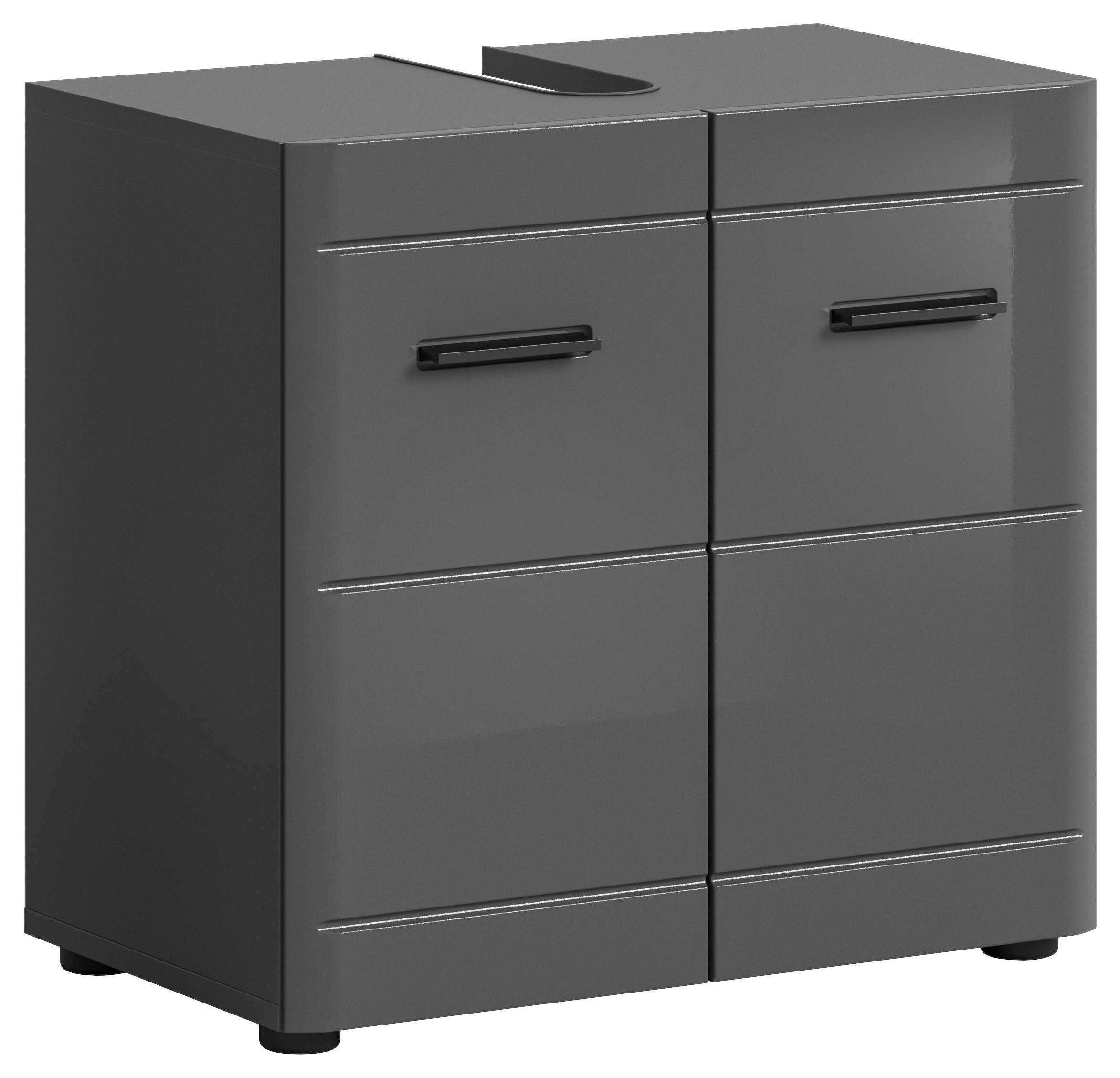 Wohnli Möbelsuche - Waschbeckenunterschrank Soft Grau hochglanz