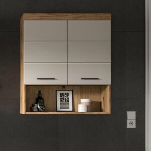 Hängeschrank Scout ca. 74x79 cm Kaschmir Holzwerkstoff MID.YOU Möbel > Schränke > Badezimmerschränke > Bad-Hängeschränke Braun