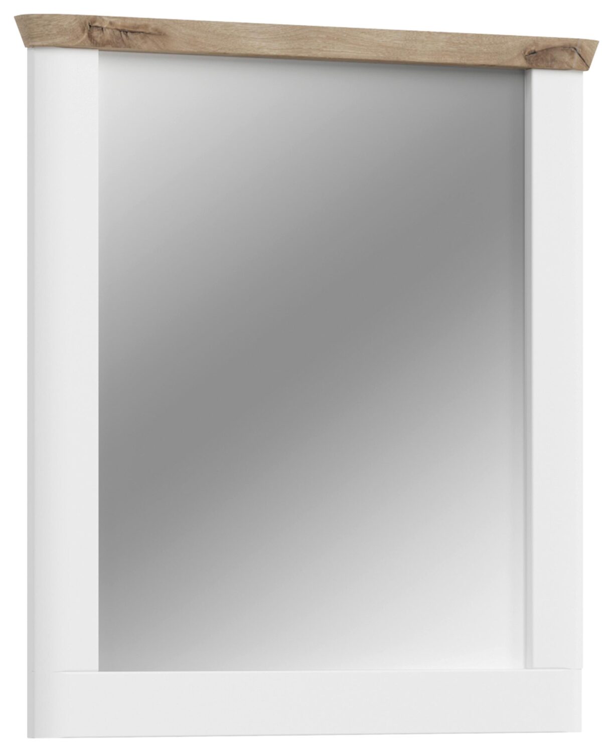 Wohnli Möbelsuche - Wandspiegel Michigan ca. 79x89 cm Weiß/Eiche