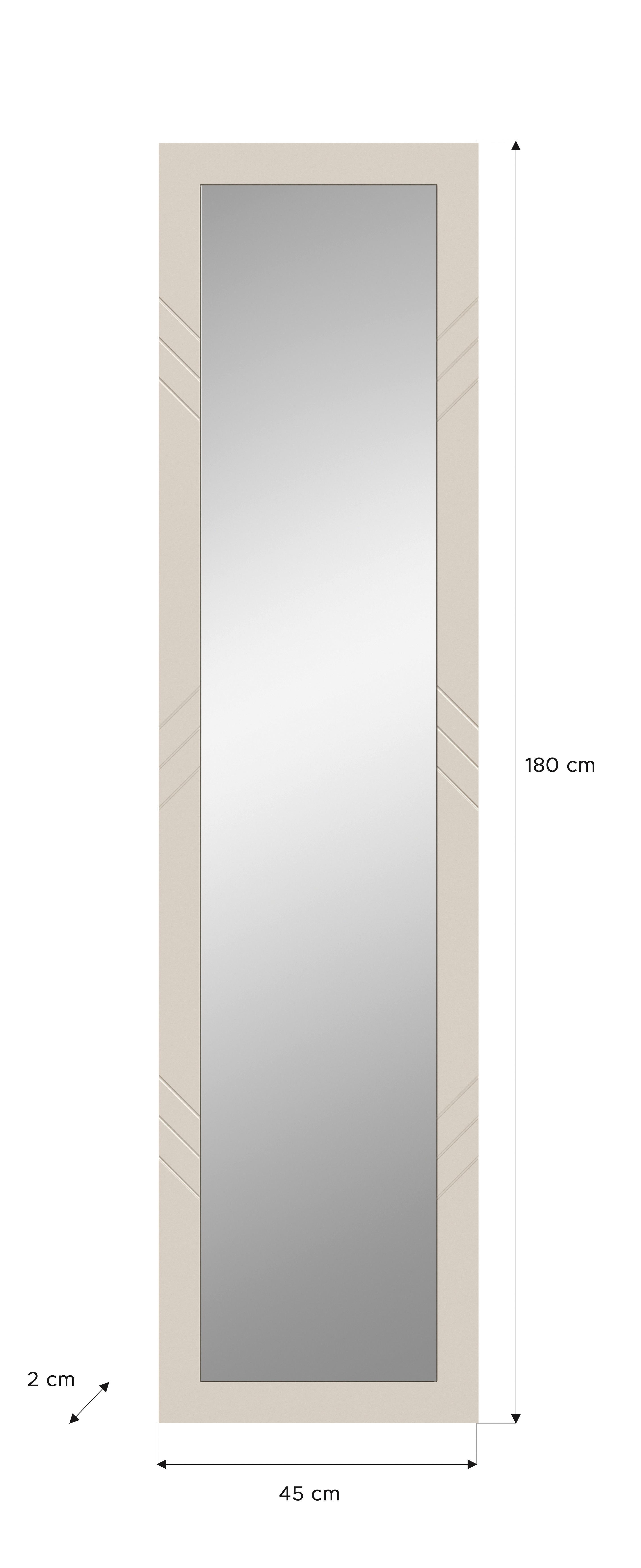 Spiegel Notes Sandbeige Glas, Holzwerkstoff MID.YOU Spiegel > Wandspiegel Beige