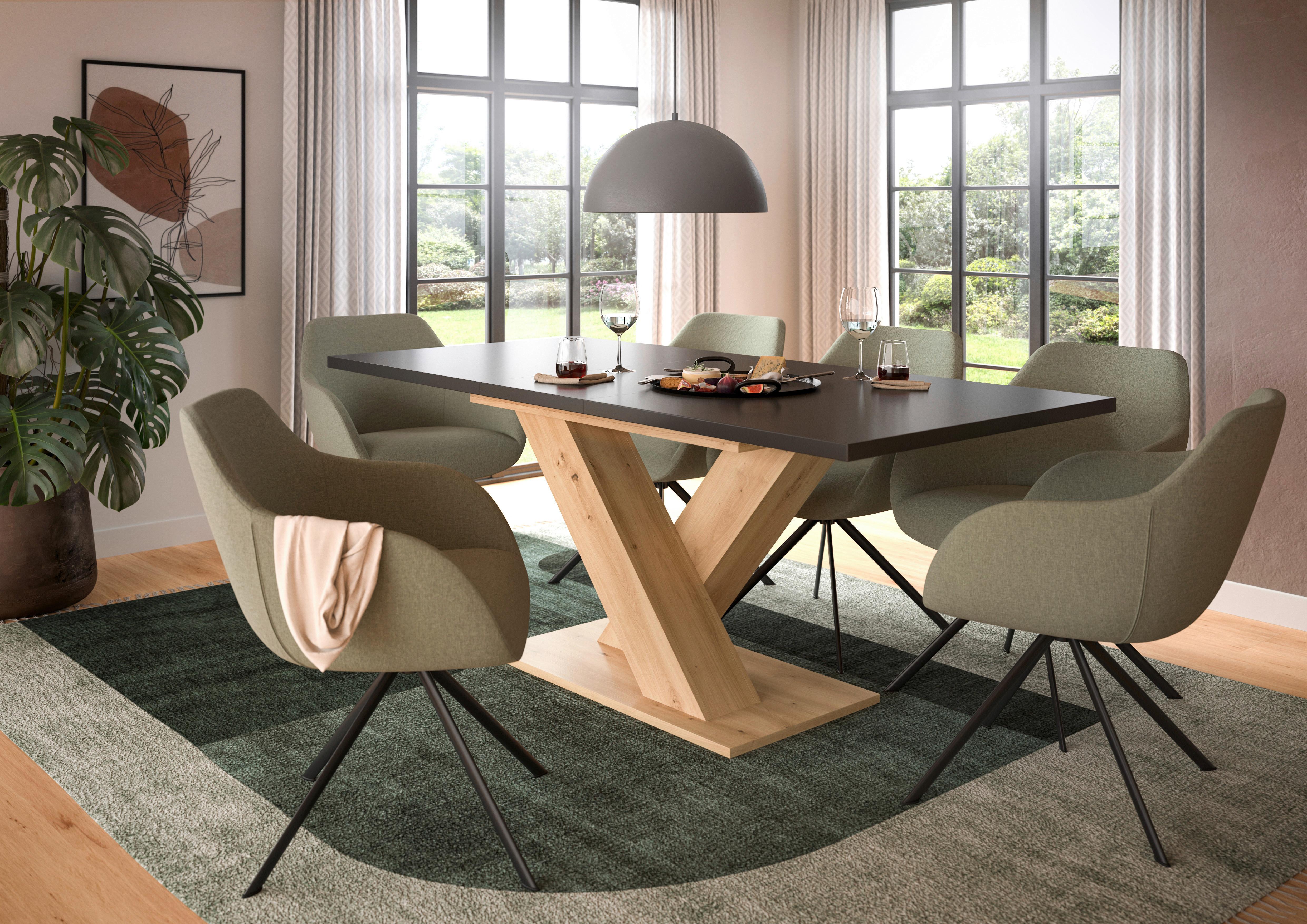 Ausziehtisch Marlon Grau ca. 150-190x90x76 cm Holzwerkstoff MID.YOU Möbel > Tische > Esstische Grau