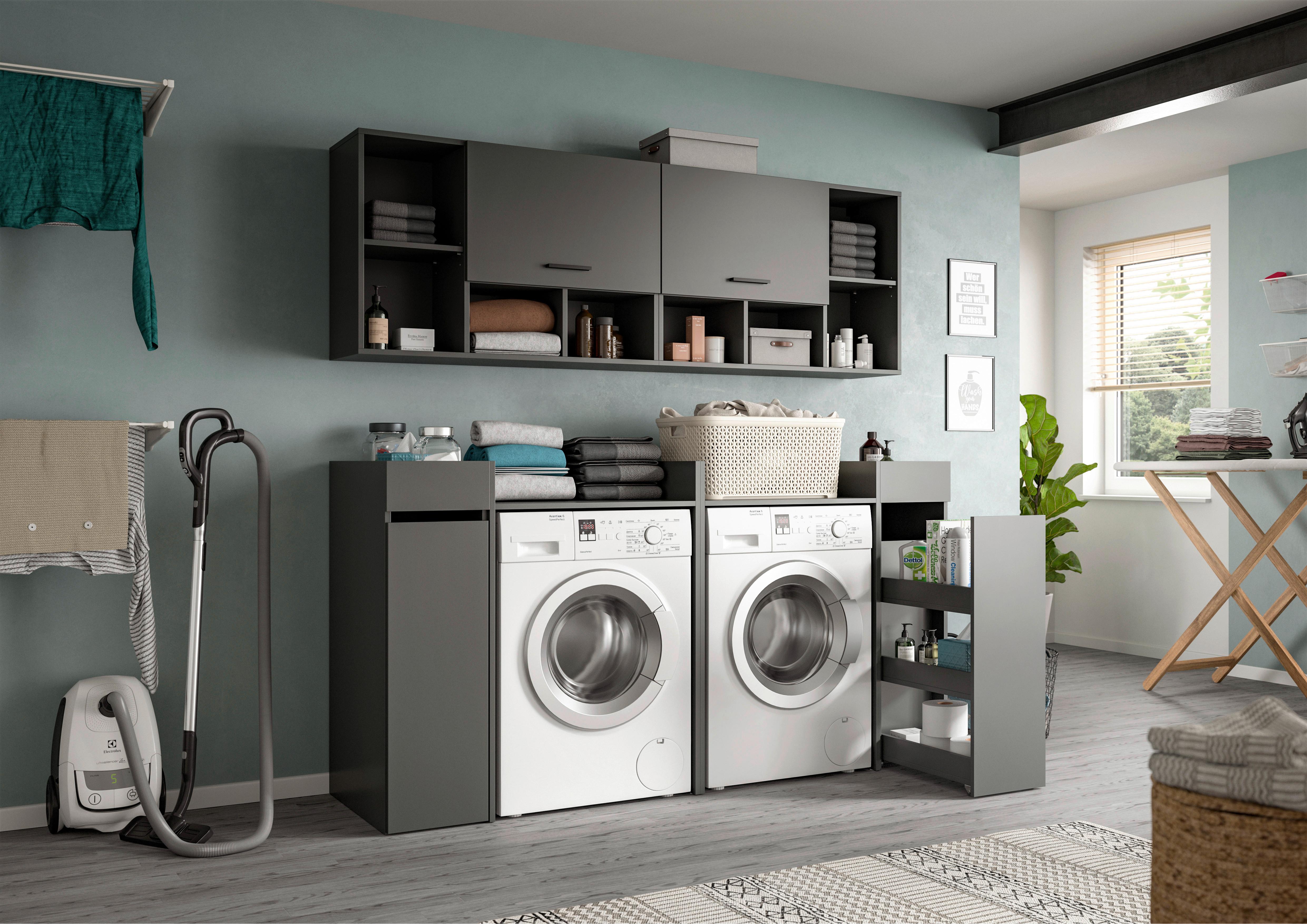 Hauswirtschaftsraum Free Anthrazit Holzwerkstoff MID.YOU Möbel > Schränke > Badezimmerschränke Anthrazit