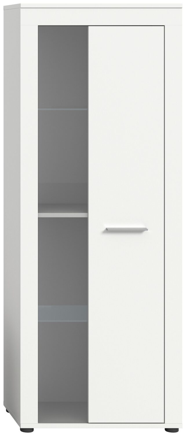 Wohnli Möbelsuche - Vitrine Jam ca. 60x159x35 cm Weiß