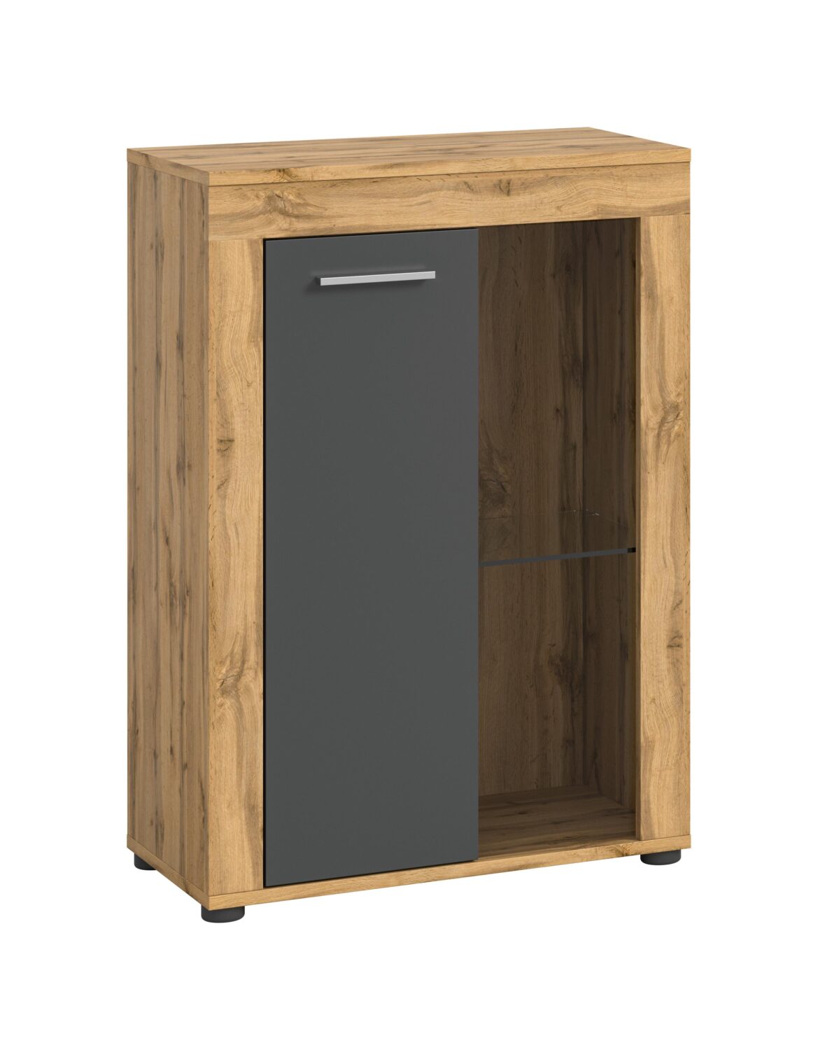 Wohnli Möbelsuche - Vitrine Jam Anthr/Grau ca. 86x60x35 cm