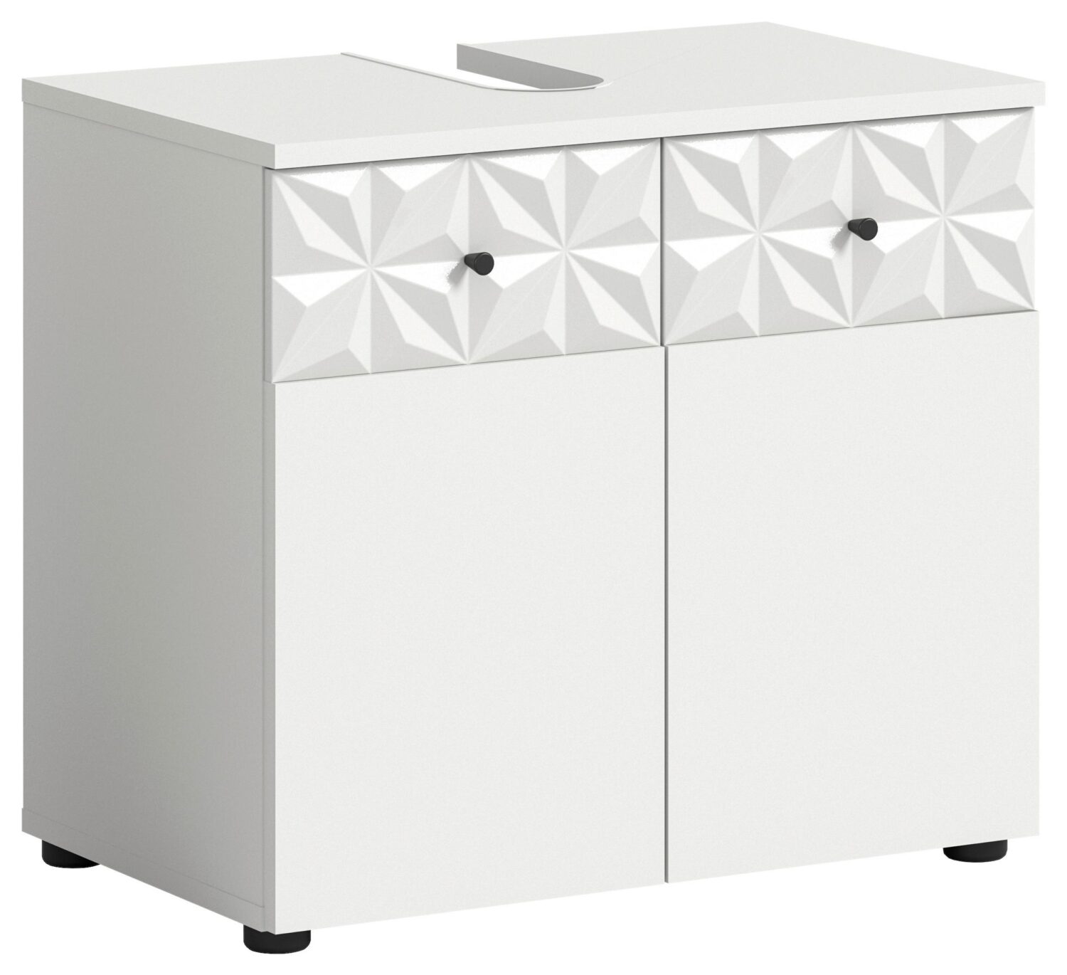 Wohnli Möbelsuche - Waschbeckenunterschrank Prisma ca. 60x54x37 cm Weiß