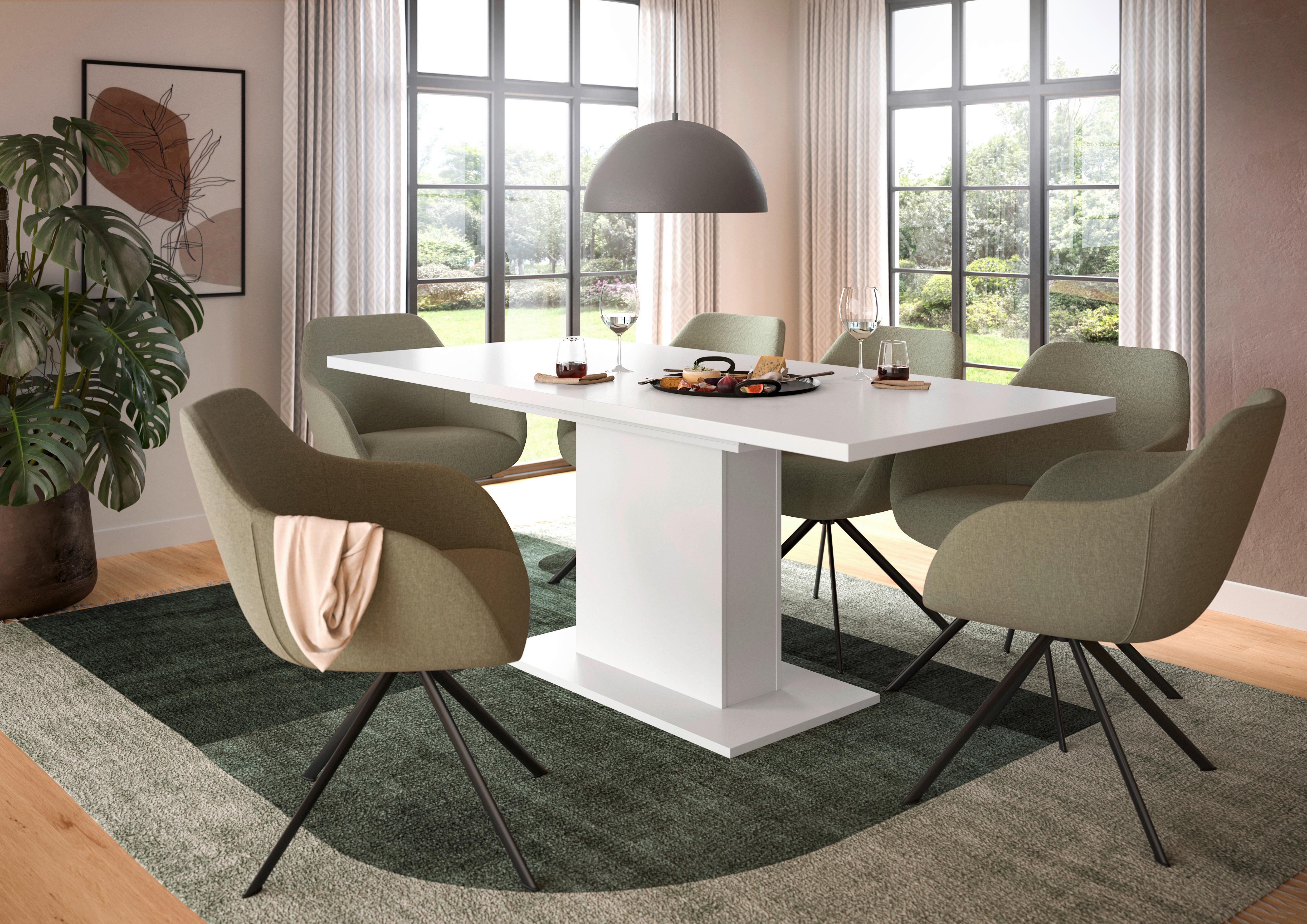 wohnli-moebel-suche-001849015904-1 Ausziehtisch Marlon ca. 150-190x90x76 cm Weiß Holzwerkstoff MID.YOU Möbel > Tische > Esstische Weiß