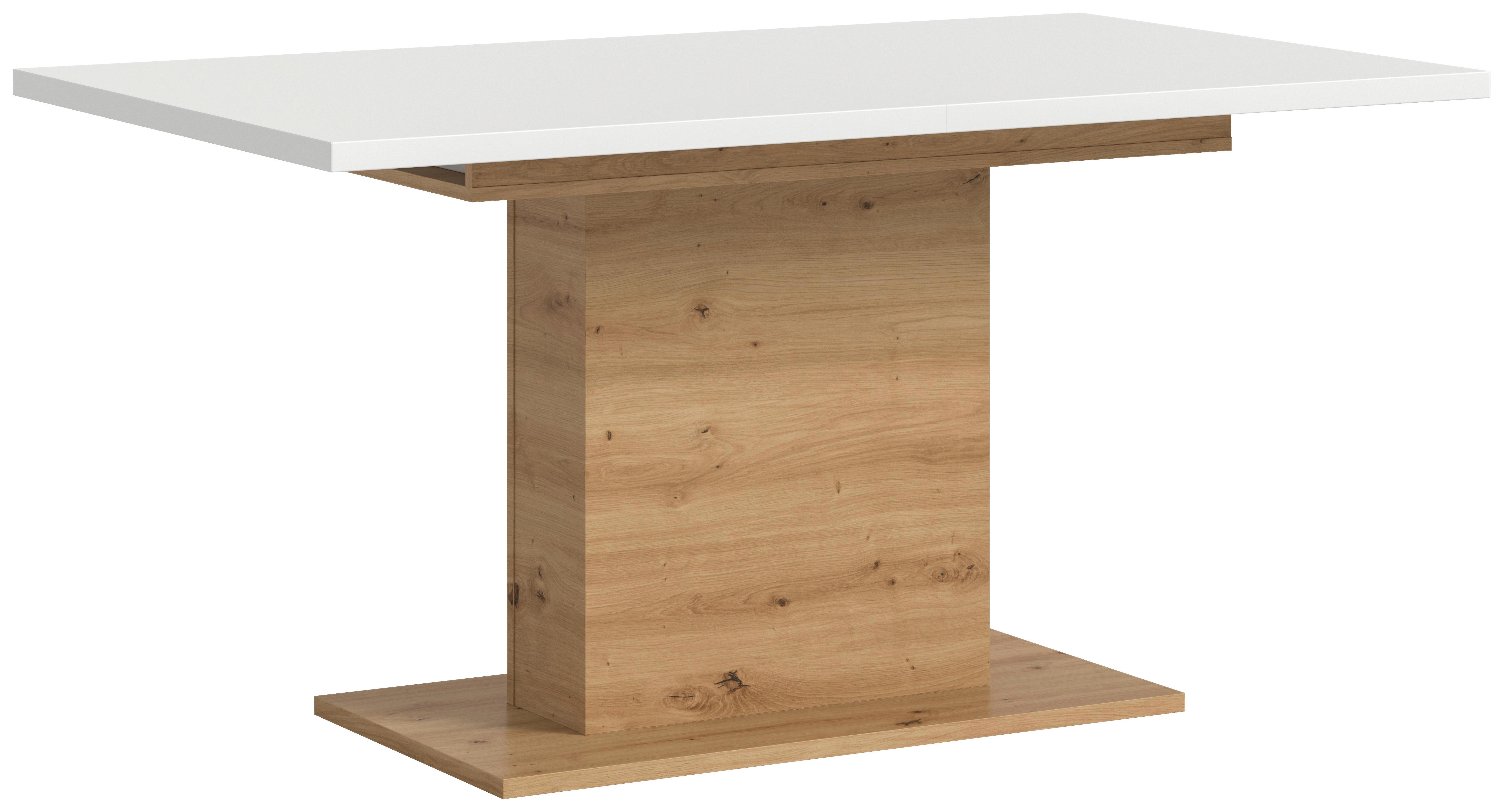 Wohnli Möbelsuche - Ausziehtisch Marlon Weiß/Eiche ca. 150-190x90x76 cm
