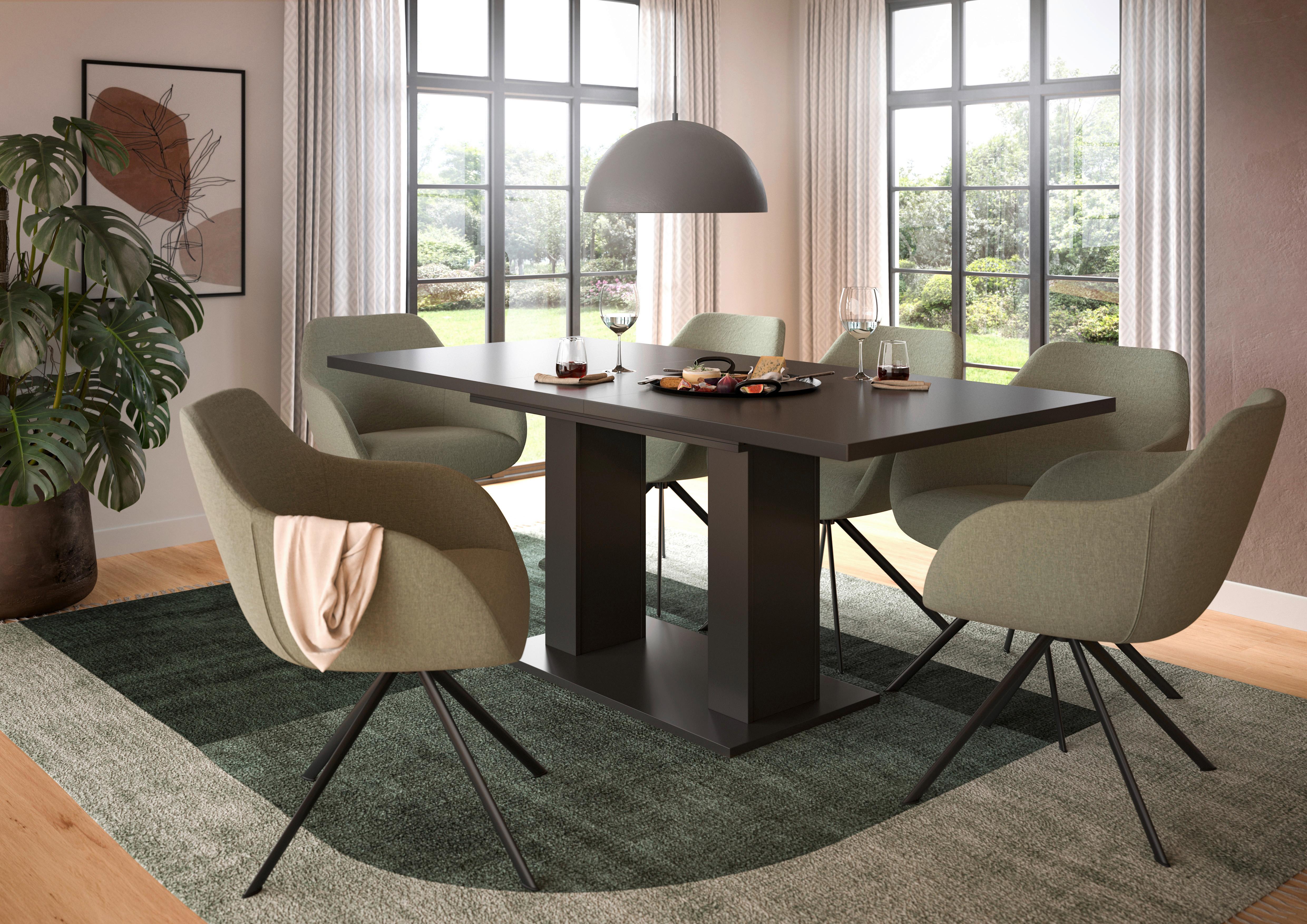 Ausziehtisch Marlon ca. 150x190 cm Grau/Eiche Holzwerkstoff MID.YOU Möbel > Tische > Esstische Grau