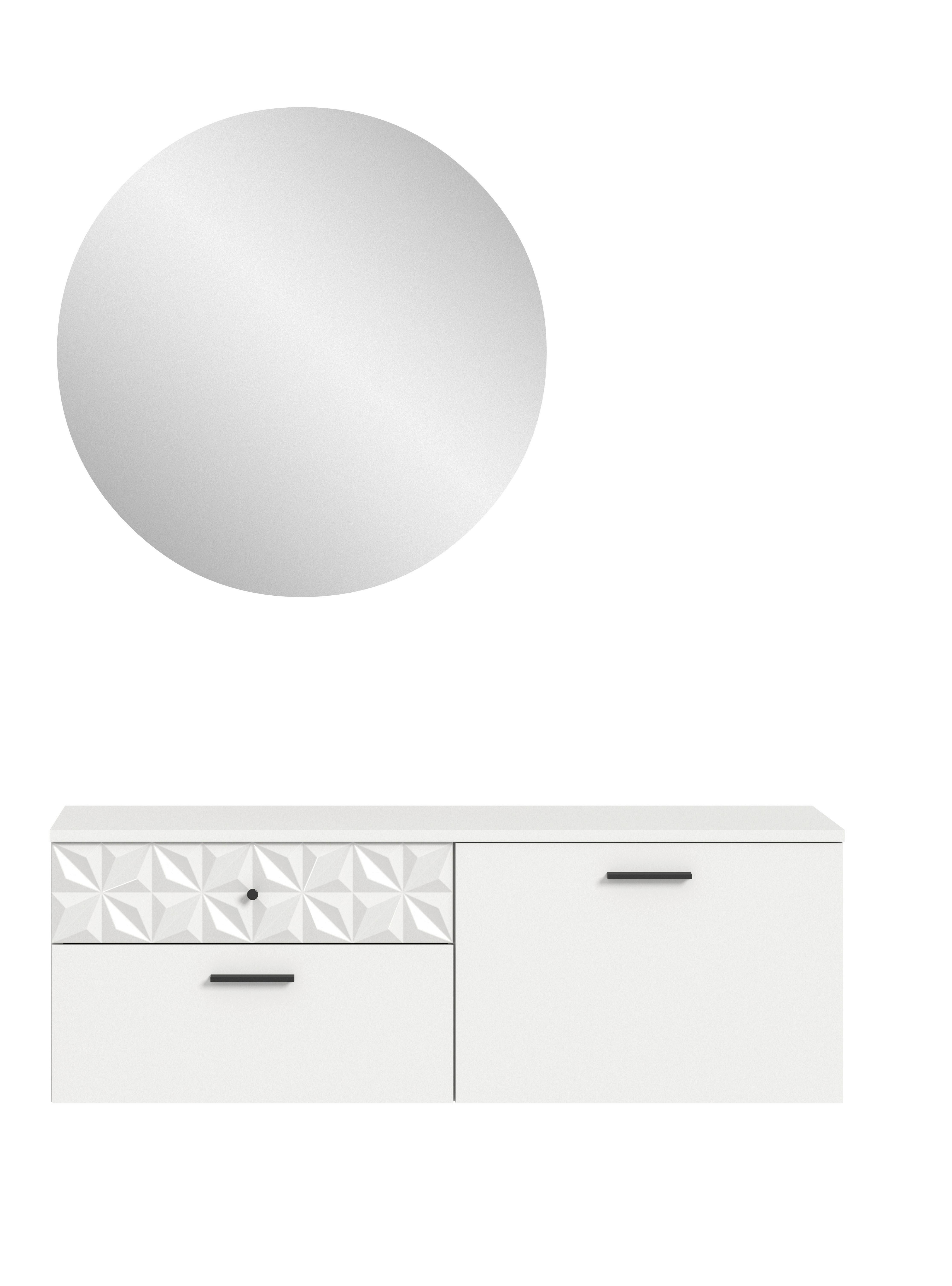 Wohnli Möbelsuche - Garderobe Prisma 2-tlg. Weiß PRISMA