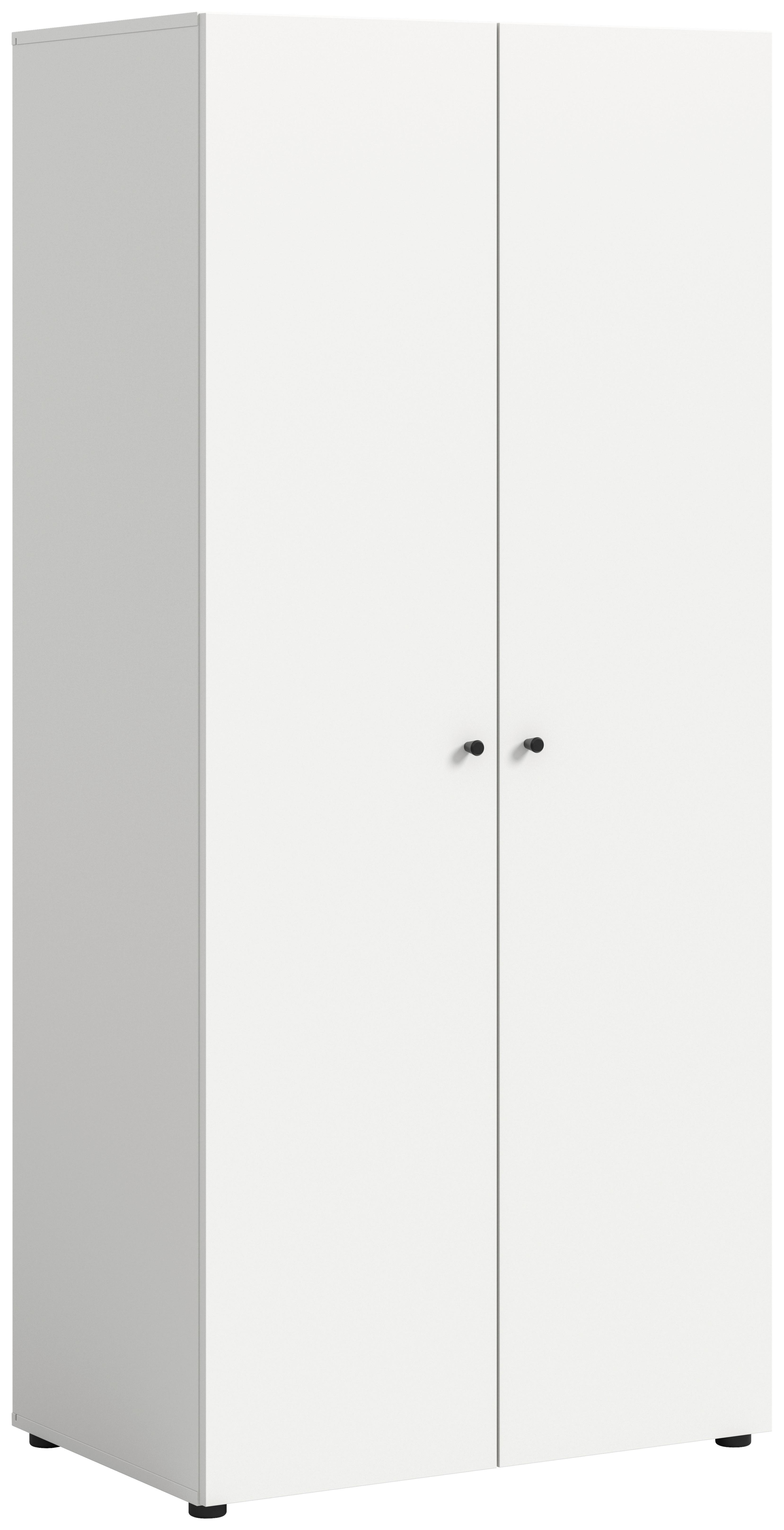 Wohnli Möbelsuche - Drehtürenschrank DARWIN ca. 80x176x51cm Weiß