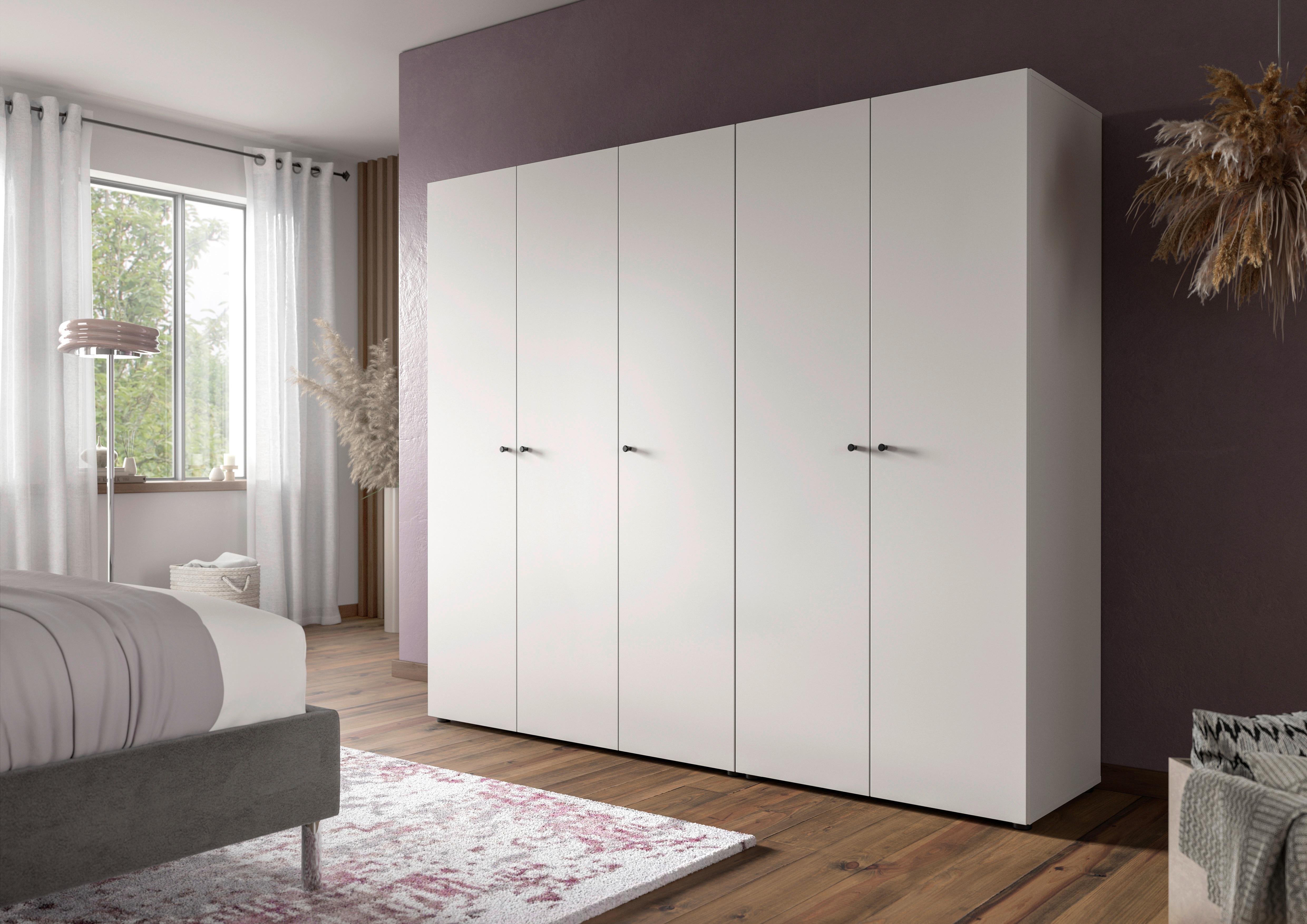 Drehtürenschrank DARWIN ca.200x176x51cm Weiß Holzwerkstoff MID.YOU Möbel > Schränke > Kleiderschränke > Drehtürenschränke Weiß