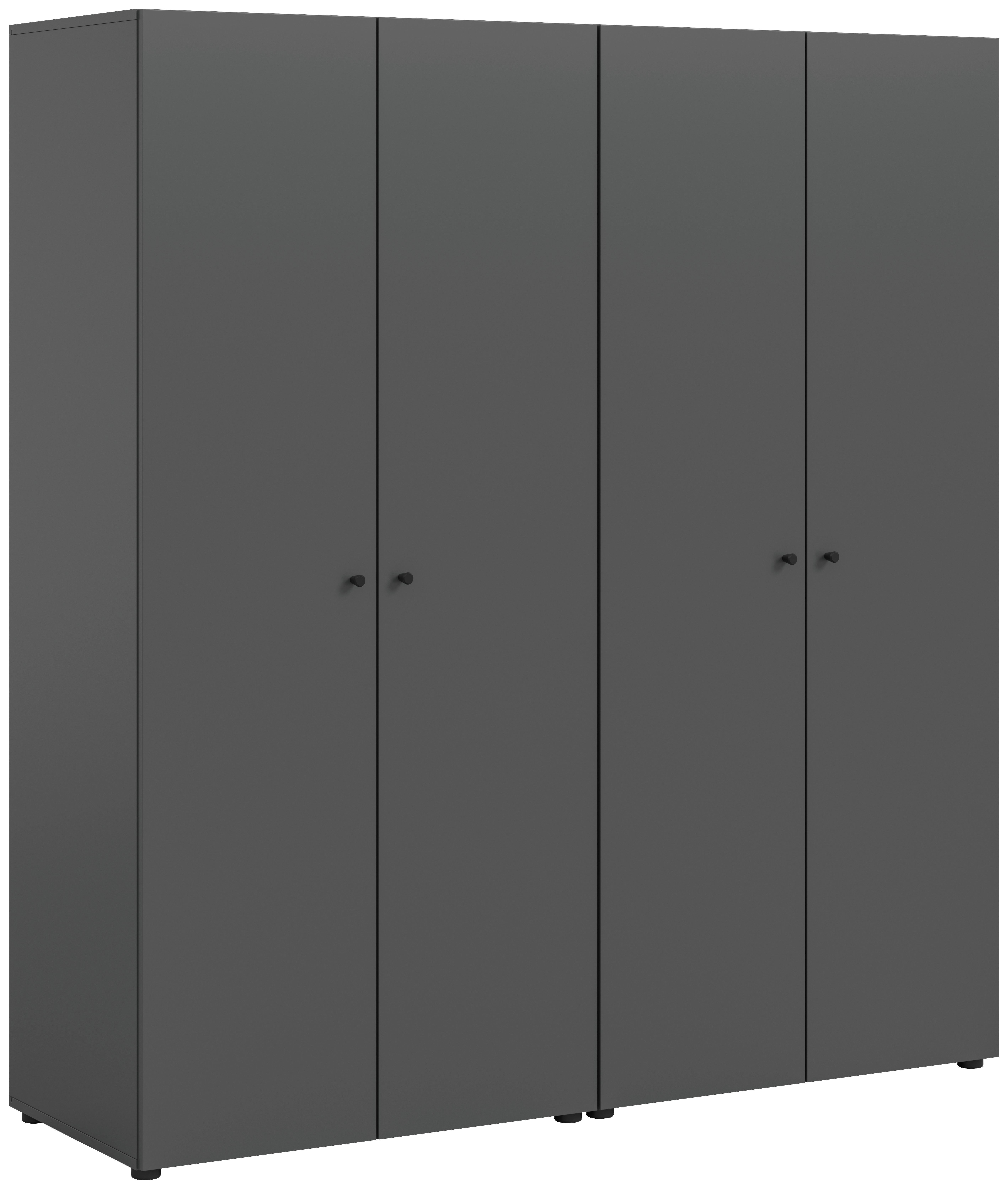 Wohnli Möbelsuche - Drehtürenschrank DARWIN ca.160x176x51cm Anthrazit