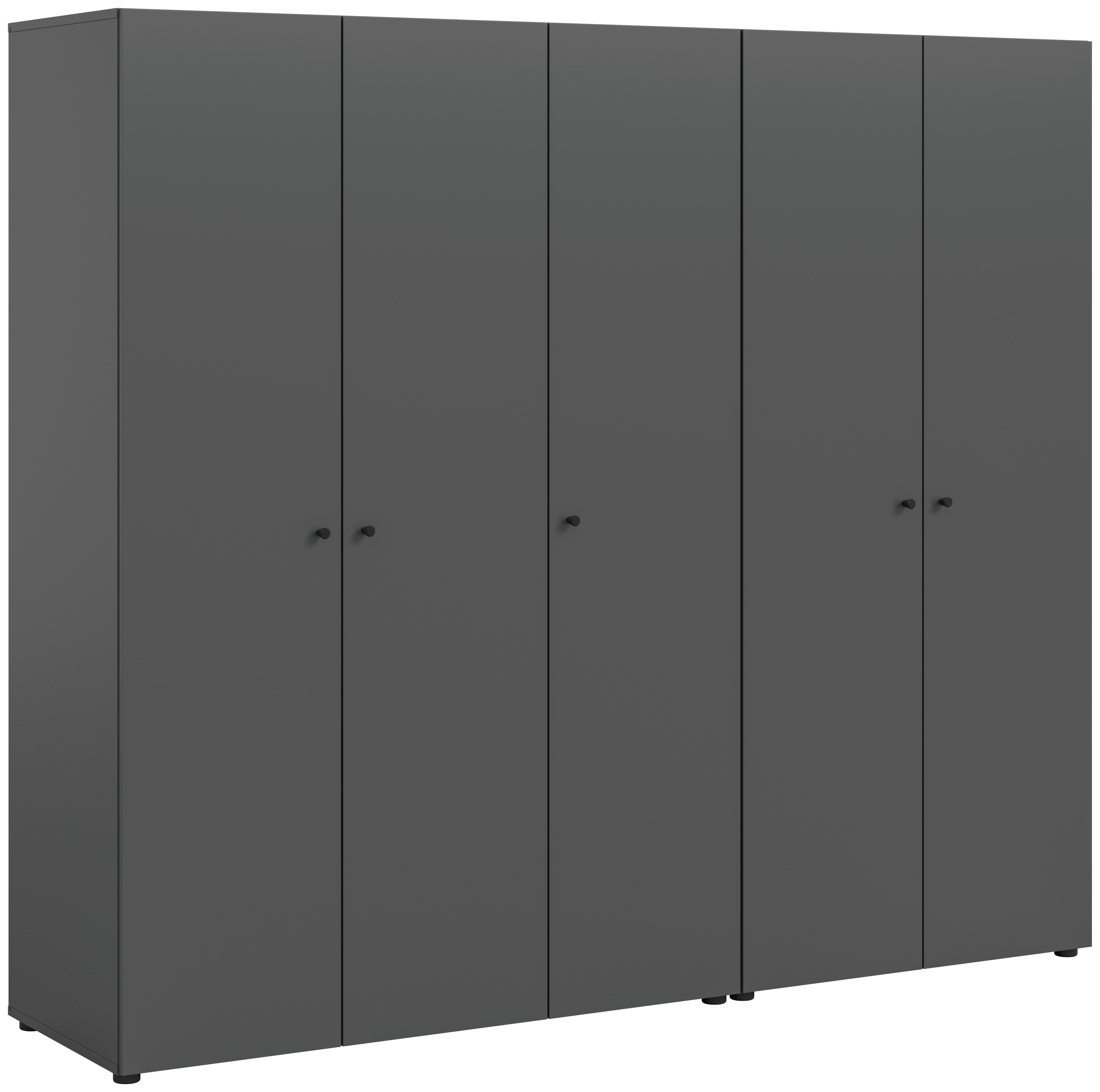 Wohnli Möbelsuche - Drehtürenschrank DARWIN ca.200x176x51cm Anthrazit