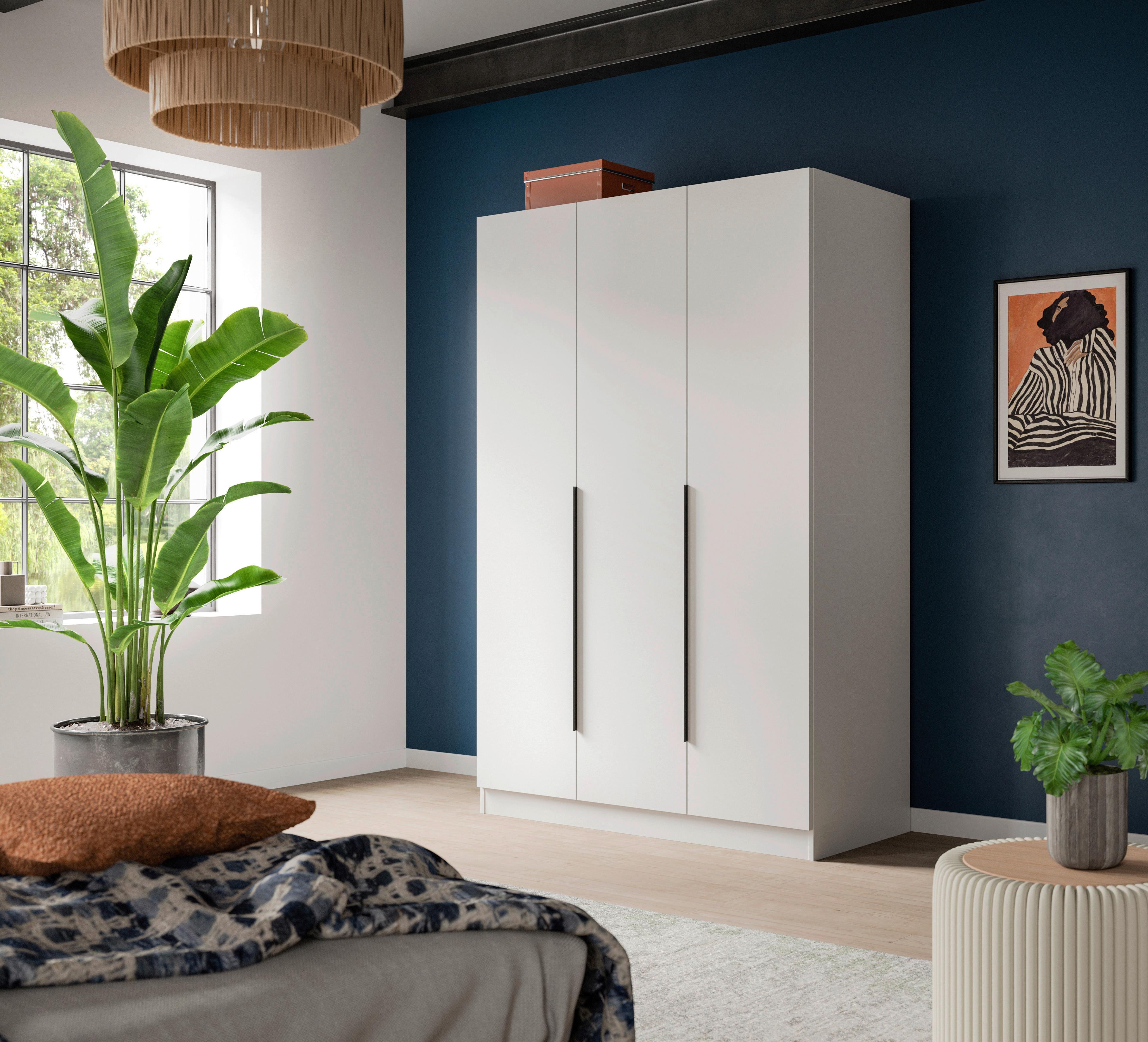 Drehtürenschrank KOPENHAGEN ca.120x181x52cm Weiß Holzwerkstoff MID.YOU Möbel > Schränke > Kleiderschränke > Drehtürenschränke Weiß