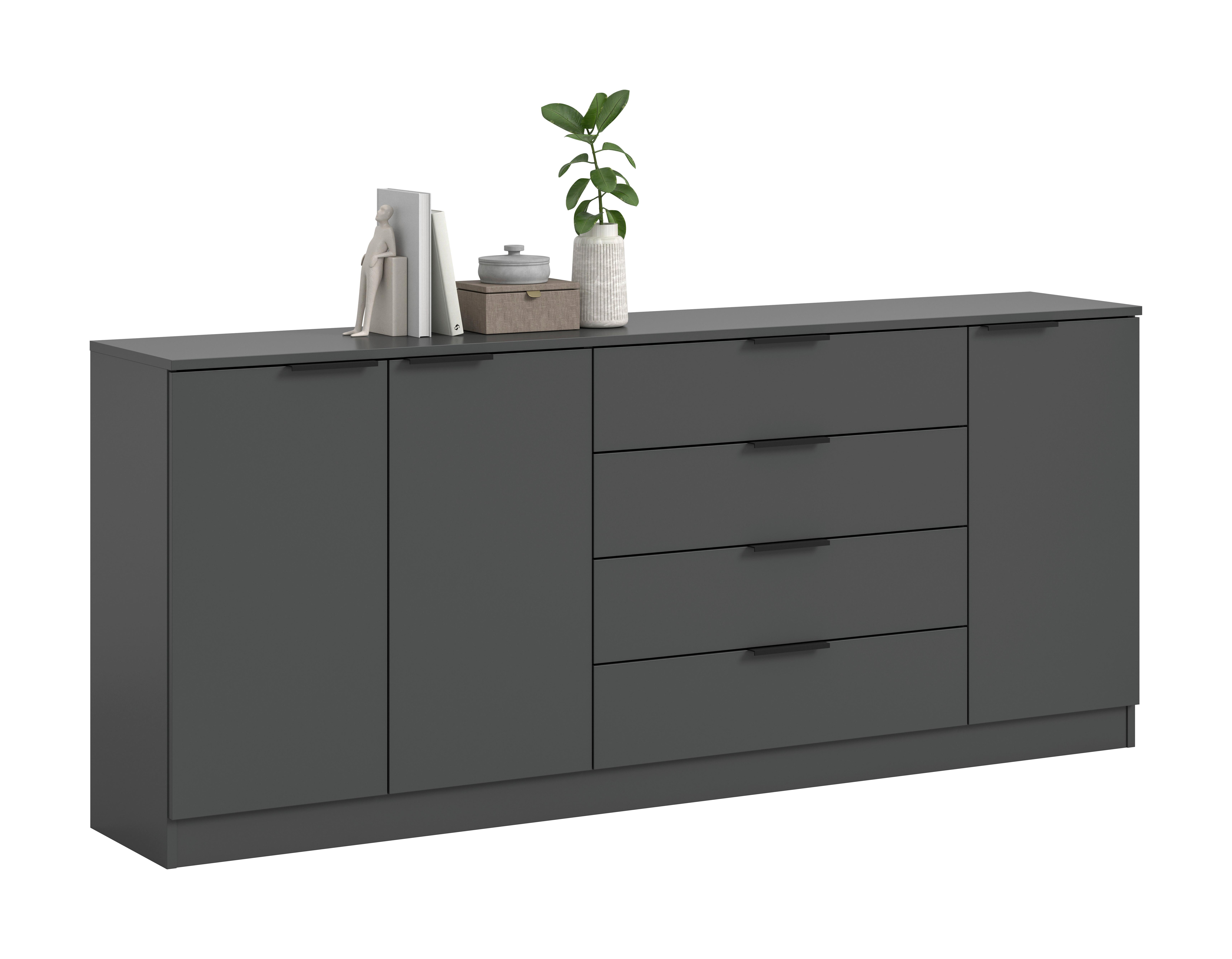 Wohnli Möbelsuche - Kommode Kopenhagen Anthrazit