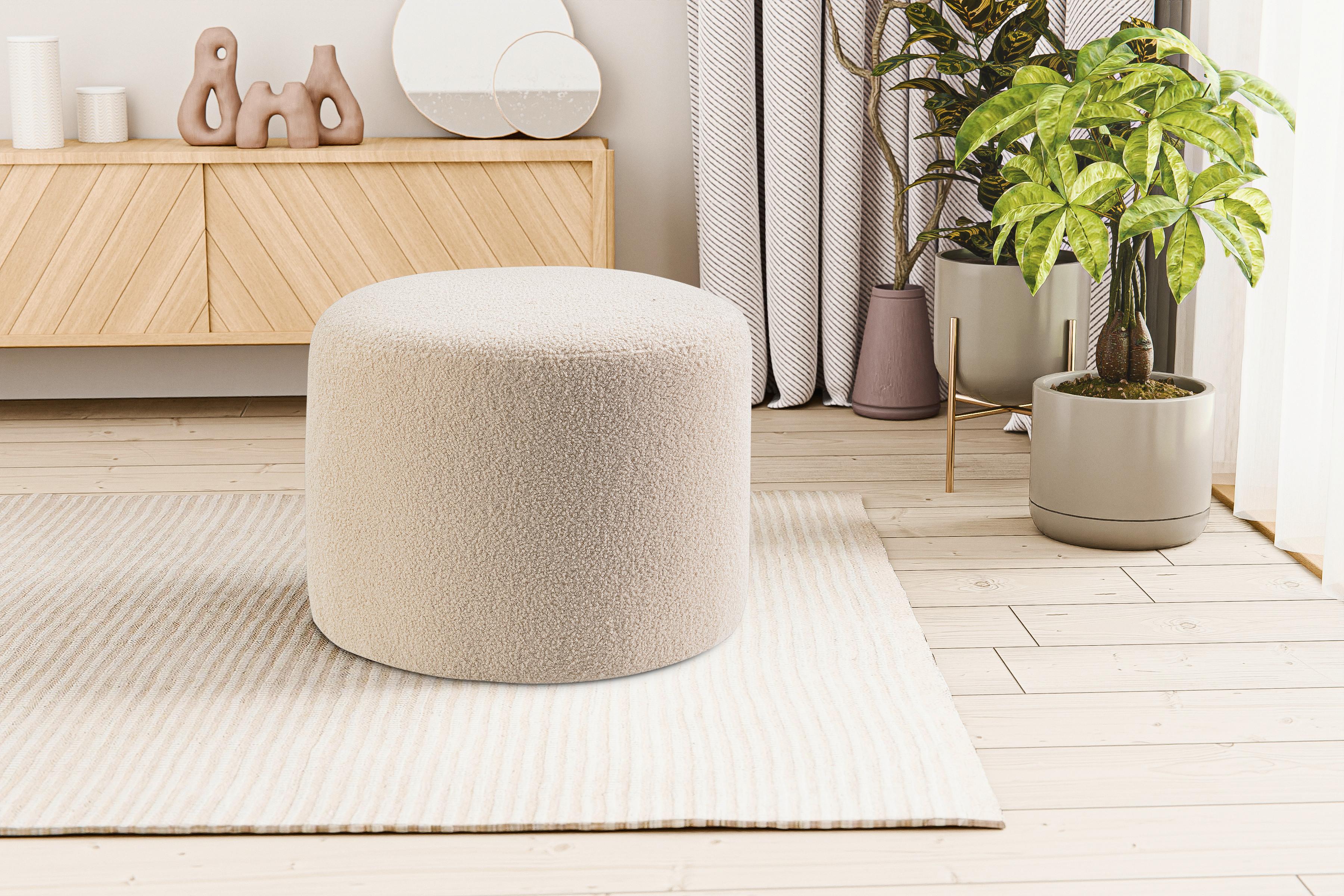 Hocker Kolo Beige Textil MID.YOU Möbel > Sessel > Hocker Beige