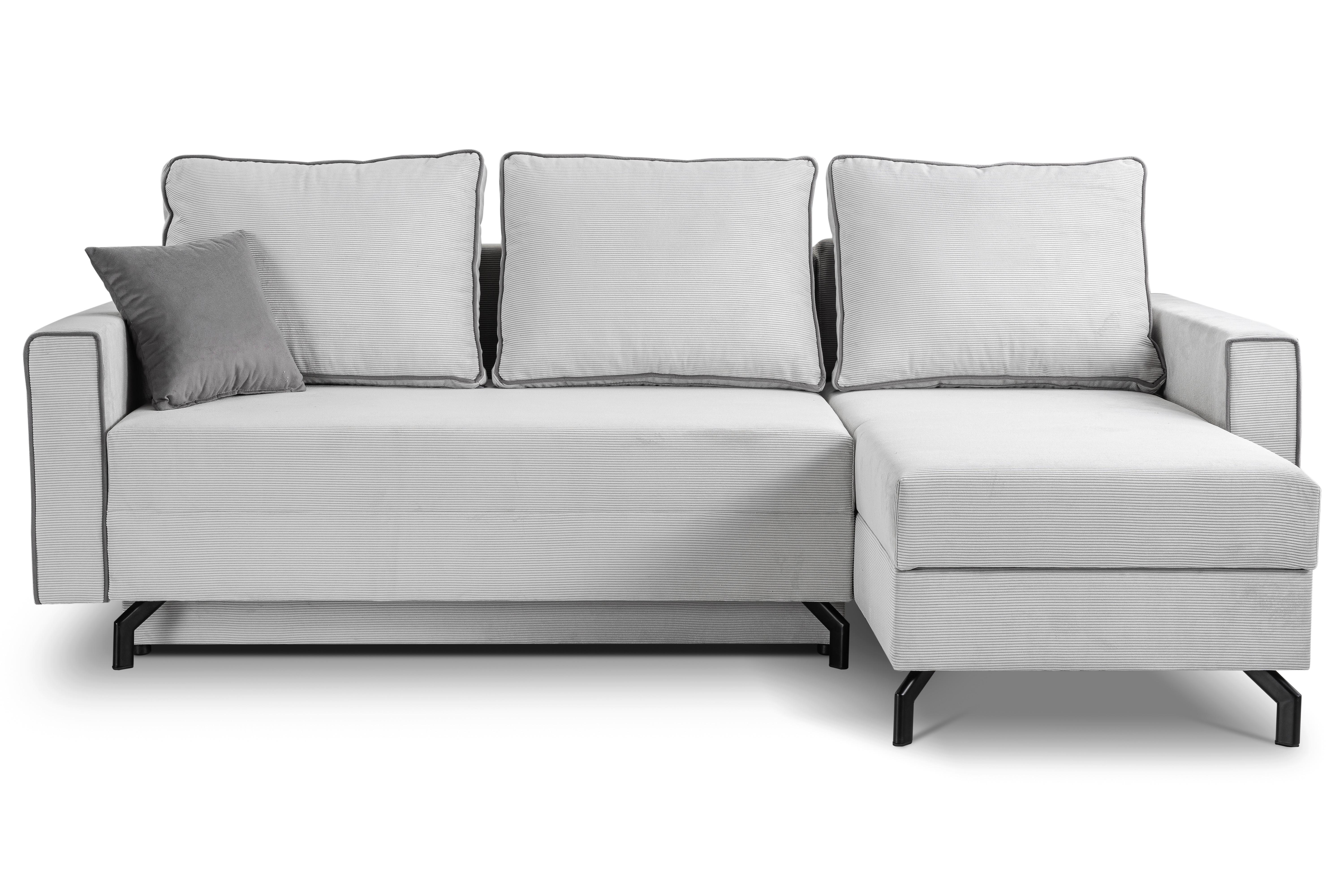 wohnli-moebel-suche-001849023302 Wohnli Möbelsuche - Ecksofa Marti Hellgrau mit Schlaffunktion
