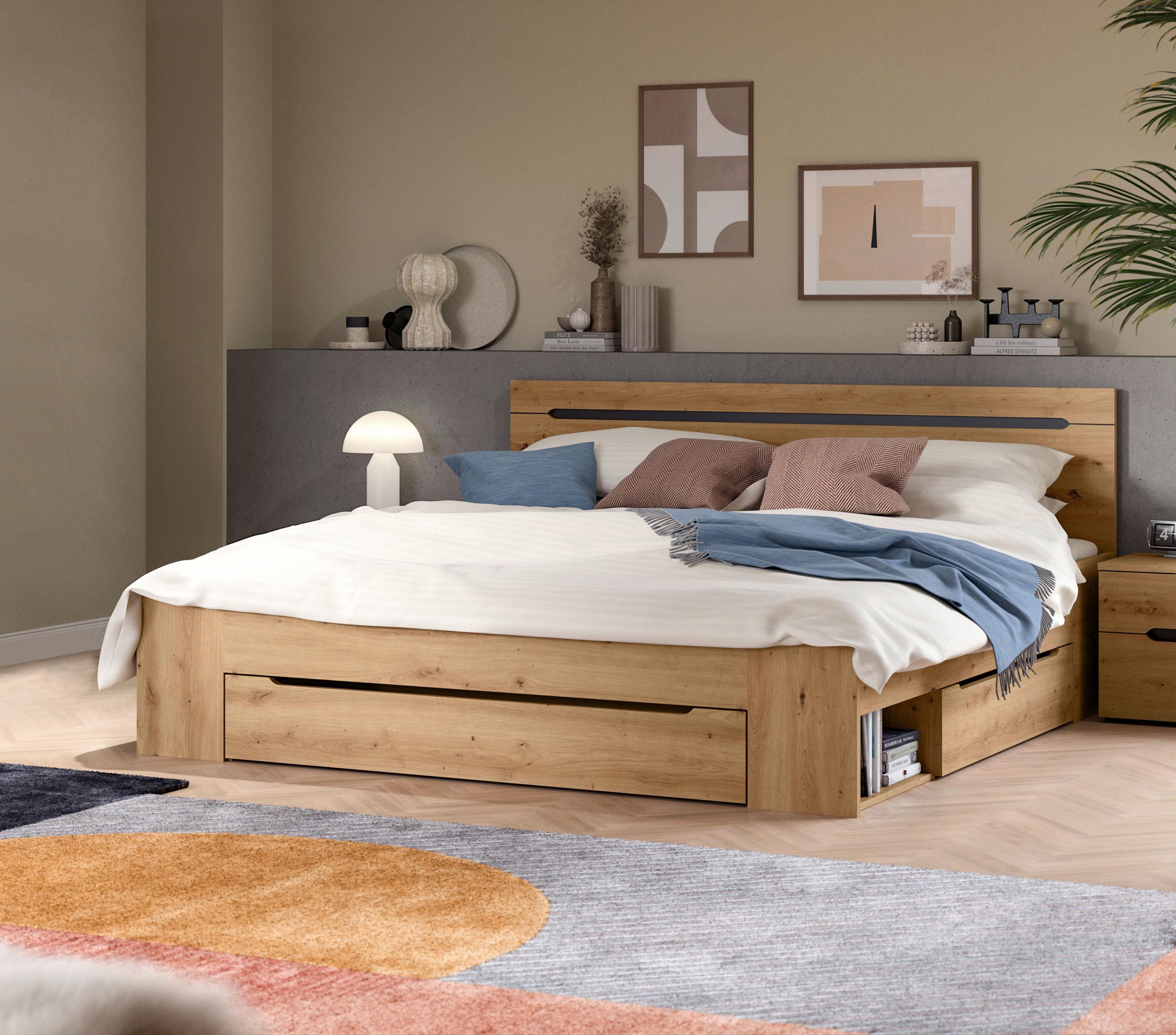 wohnli-moebel-suche-001849026502 Wohnli Möbelsuche - Bett CANU Eiche Artisan ca. 180x200 cm mit Stauraum