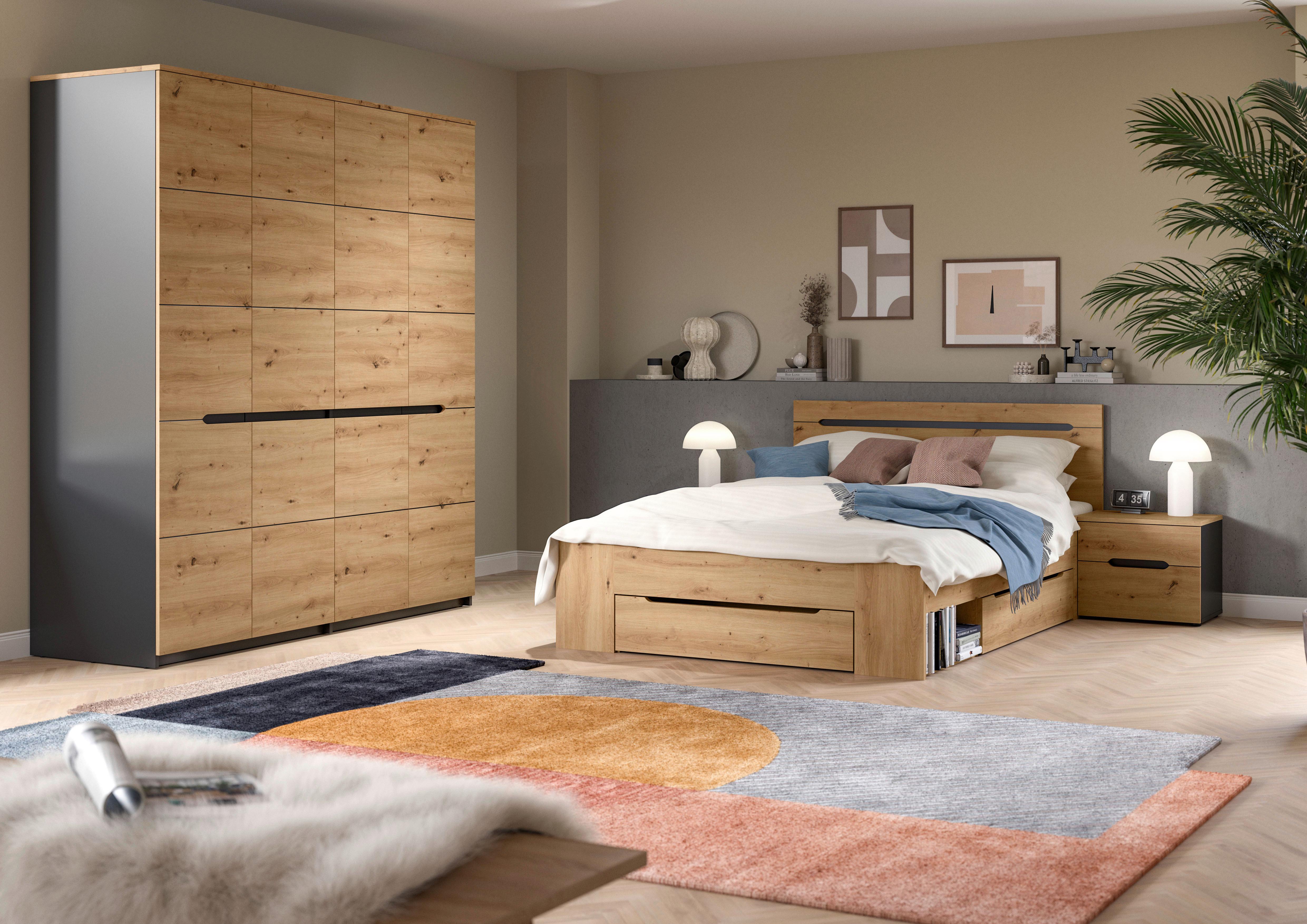 Wohnli Möbelsuche - Schlafzimmer CANU 4-teilig Grau