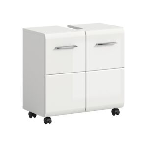 Wohnli Möbelsuche - Waschbeckenunterschrank Ice Weiß/Weiß Hochglanz