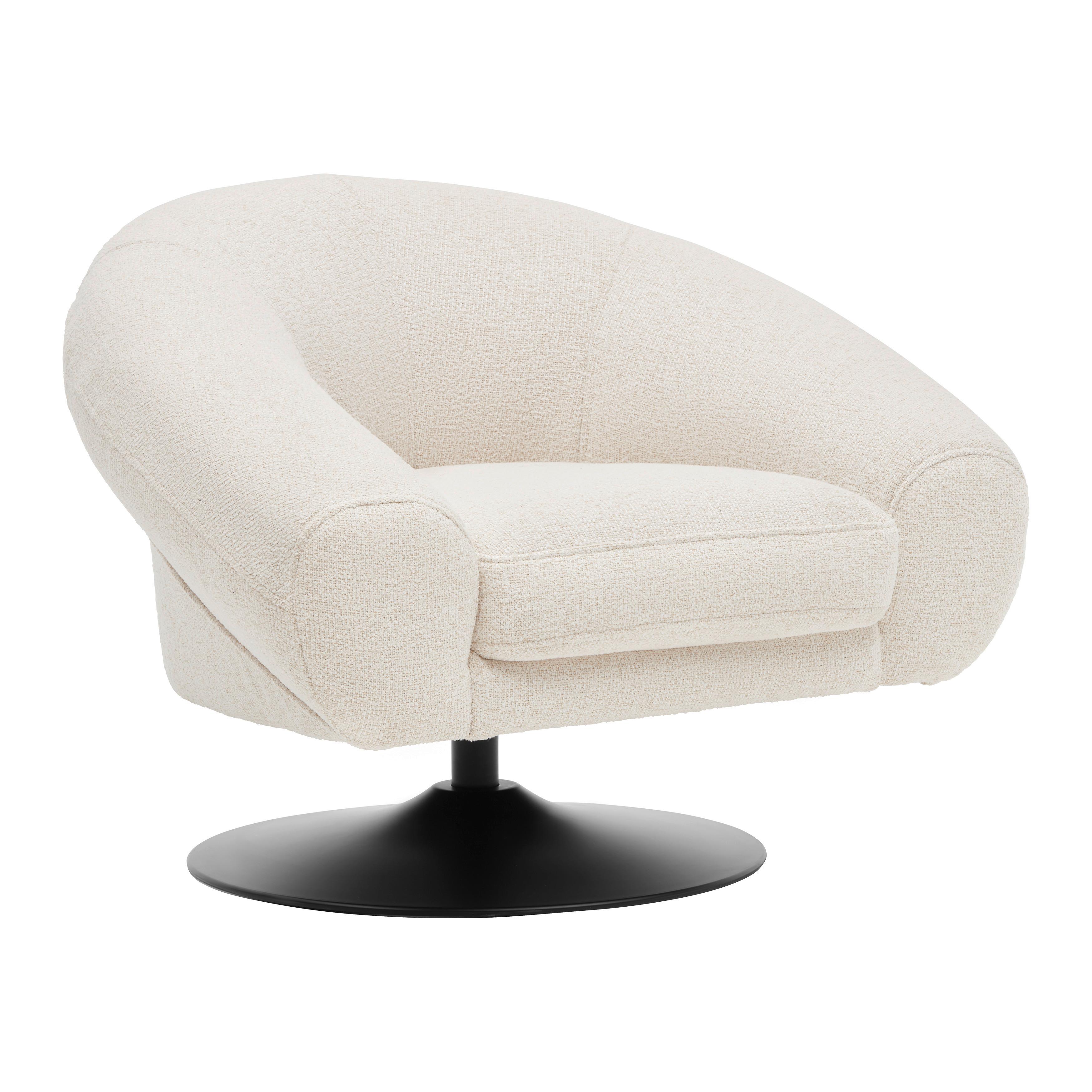 wohnli-moebel-suche-001877001101 Wohnli Möbelsuche - Designsessel Lugo drehbar Weiß/Beige