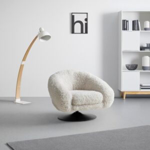 Designsessel Lugo Weiß Textil Premium Living Möbel > Sessel > Polstersessel Weiß