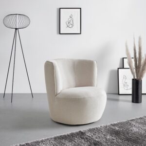 wohnli-moebel-suche-001877050201-1 Sessel Jasima in Beige drehbar Textil Premium Living Möbel > Sessel > Polstersessel Beige