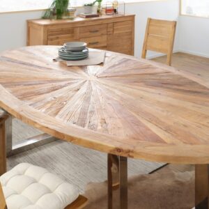 wohnli-moebel-suche-001877050901-1 Esstisch Attenzione Braun massiv ca. 254x135x78cm Holz, Metall Premium Living Möbel > Tische > Esstische > Esstische Holz Braun