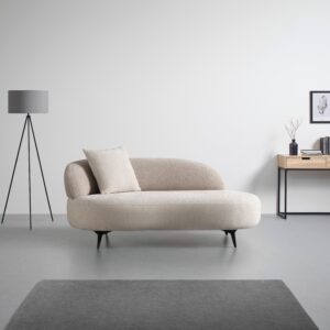 wohnli-moebel-suche-001877052301-1 Recamiere Bondy Beige Ottomane mit Armlehne links Textil Premium Living Möbel > Sofas & Couches > Sofas > Modulare Sofas Beige