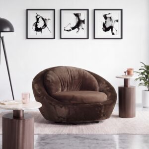 Designsessel Pio drehbar Braun Textil Mömax Möbel > Sessel > Polstersessel Braun