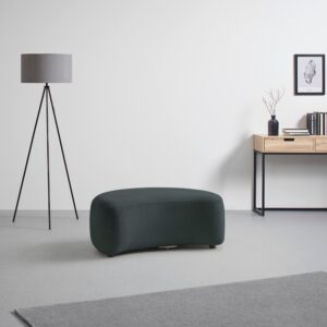 Hocker Leonas Anthrazit Textil Premium Living Wohnzimmermöbel Anthrazit