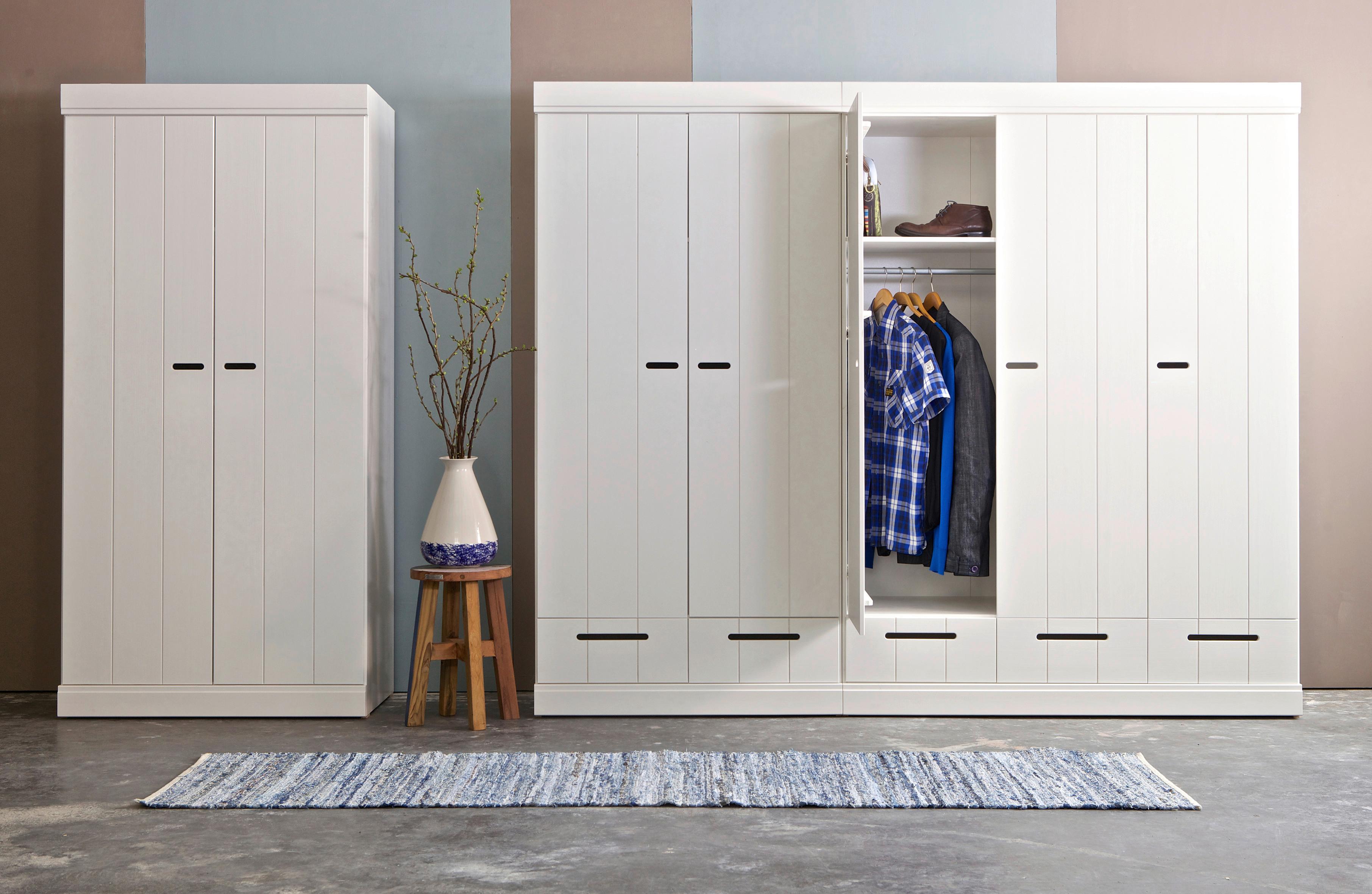 Drehtürenschrank Connect Weiß Holz Livetastic Möbel > Schränke > Kleiderschränke > Drehtürenschränke Weiß
