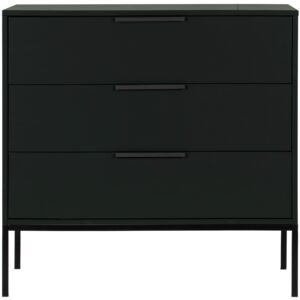Kommode Adam Schwarz B: 94cm Holz MID.YOU Möbel > Kommoden & Schubladenschränke > Kommoden Schwarz